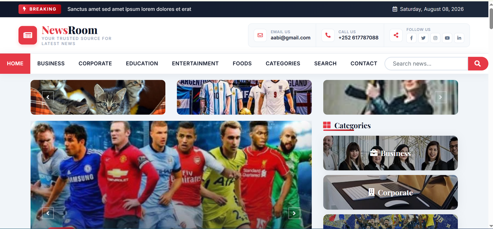News Room Website